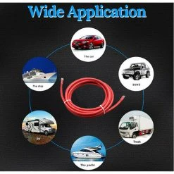 Cosse De Câble 50cm M8 Accessoires De Réparation De Câble De Fil De Terre De Batterie De Fil De Cuivre Rouge Et Noir Macaron -Soudure à l'arc Soldes 53106903 5