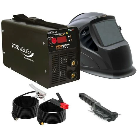 Poste à Souder Inverter MMA PRO200+ Numérique + Cagoule Automatique Din 9/13 Proweltek 1 Poste à Souder Inverter MMA PRO200+ Numérique + Cagoule Automatique Din 9/13 Proweltek