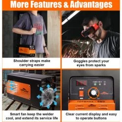 JMAX TOPSHAK TS-EM2 Poste à Souder Inverter Station De Soudage TIG Soudage à électrodes Machine à Souder -Soudure à l'arc Soldes 53551316 3