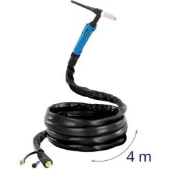STAMOS Torche TIG Pack De Tuyaux TIG Soudage TIG Prise À 2 Broches 8 L/min 180 W CC 4 M - Noir -Soudure à l'arc Soldes 53952316 5