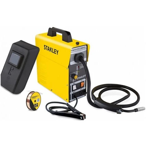 Poste à Souder Mig-Mag No Gas STANLEY Mikromig Câble De Masse, Torche, Fil Fourré Et Masque De Soudage 1 Poste à Souder Mig-Mag No Gas STANLEY Mikromig Câble De Masse, Torche, Fil Fourré Et Masque De Soudage