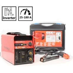 Poste A Souder INVERTER 180 Ampères TECNOWELD MMA Acier Inox Fonte 1.6 à 5 Mm Mallette -Soudure à l'arc Soldes 54690927 3