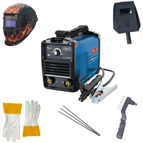 Pack SCHEPPACH Poste à Souder - WSE1100 - Casque Soudure - AWH500FL - Gants De Protection 1 Pack SCHEPPACH Poste à Souder - WSE1100 - Casque Soudure - AWH500FL - Gants De Protection