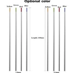 TANCYCO Électrodes De Tungstène Baguettes De Soudage Pièces D'équipement De Soudage Soudures Torche Tungstène Broche électrodes De Soudage Tiges Vert 3.2*150 -Soudure à l'arc Soldes 57020675 3