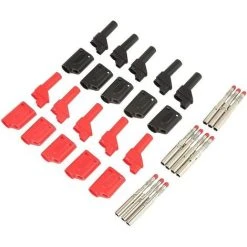 FR-LIFE BR-Vie 10 Pièces Connecteurs Bananes Enfichables 4 Mm De Sécurité Entièrement Isolés Rouge Noir -Soudure à l'arc Soldes 57143479 4