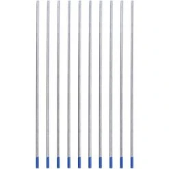 BEARSU 10pcs 1.0/1.6/2.4mm Électrodes De Soudure De Tungstène, Lanthanated Electrode Blue Tip(2.4 * 150mm) -Soudure à l'arc Soldes 57685539 3