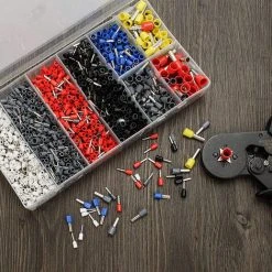 IRISFR Lilaris 1800 Pcs Boîtes à Bornes Sertir Isolées Embouts De Câblage Câble De Cosses 0,5-10,00 Mm² Pour Pince Électricien -Soudure à l'arc Soldes 58807748 5