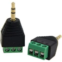 IRISFR Lilaris Adaptateur (Lot De 2) Jack 3,5 Mm Vers Bornier à Vis, Connecteur Jack Mâles Stéréo TRS De 3.5mm à 3 Pôles Adaptateur De Réparation Sans Soudure Pour Câble Aux, Câblage Stéréo Et Câble D'Extension IR