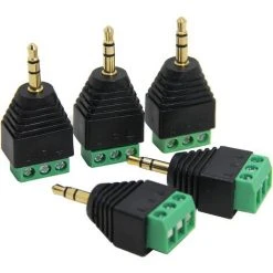 IRISFR Lilaris Adaptateur (Lot De 2) Jack 3,5 Mm Vers Bornier à Vis, Connecteur Jack Mâles Stéréo TRS De 3.5mm à 3 Pôles Adaptateur De Réparation Sans Soudure Pour Câble Aux, Câblage Stéréo Et Câble D'Extension IR -Soudure à l'arc Soldes 58807749 3