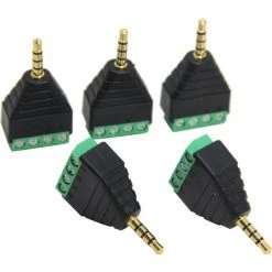 IRISFR Lilaris Adaptateur (Lot De 2) Jack 3,5 Mm Vers Bornier à Vis, Connecteur Jack Mâles Stéréo TRS De 3.5mm à 3 Pôles Adaptateur De Réparation Sans Soudure Pour Câble Aux, Câblage Stéréo Et Câble D'Extension IR -Soudure à l'arc Soldes 58807749 5