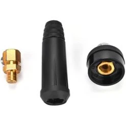 IRISFR Lilaris DKJ Soudage TIG Câble Panneau Connecteur Et Prise De Panneau Adaptateur Rapide(DKJ10-25 Noir)une Pièce