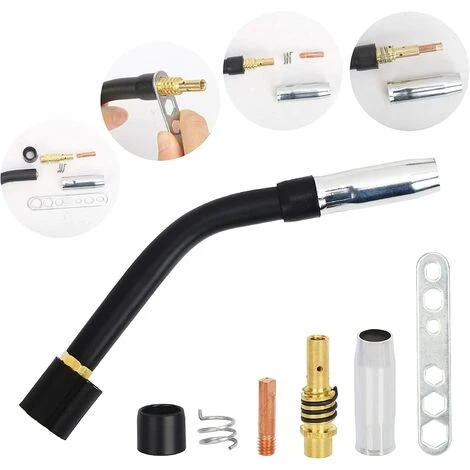 IRISFR Lilaris 24 Pcs Accessoires Soudage D'usure, 10 Tubes De Contact M6 0.8, 5 Buses, 2 Supports Tube Contact, 3 Ressorts Maintien, 2 Douilles Isolante, 1 Clé, 1 Col De Cygne Pour MIG MAG MB15 Soudeur 3 IRISFR Lilaris 24 Pcs Accessoires Soudage D'usure, 10 Tubes De Contact M6 0.8, 5 Buses, 2 Supports Tube Contact, 3 Ressorts Maintien, 2 Douilles Isolante, 1 Clé, 1 Col De Cygne Pour MIG MAG MB15 Soudeur – Image 3