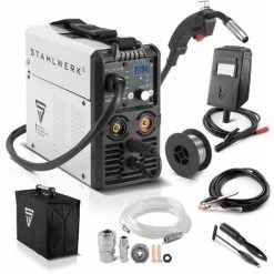 STAHLWERK MIG MAG 160 M Poste à Souder IGBT Appareil Combiné 5 En 1 Entièrement Synergique Avec Véritable 160 Ampères / Fil Fourré, MIG MAG, ARC MMA, Lift TIG