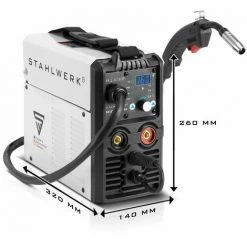 STAHLWERK MIG MAG 160 M Poste à Souder IGBT Appareil Combiné 5 En 1 Entièrement Synergique Avec Véritable 160 Ampères / Fil Fourré, MIG MAG, ARC MMA, Lift TIG -Soudure à l'arc Soldes 59899663 4
