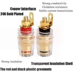 MACARON Connecteur De Prise Banane Pour Borne De Haut-Parleur Amplificateur Plaque Murale（4 Pièces 4 Mm）LO-Ron -Soudure à l'arc Soldes 60414036 3