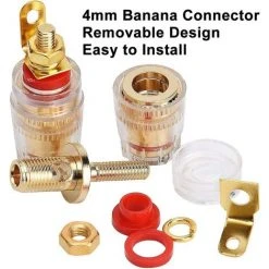MACARON Connecteur De Prise Banane Pour Borne De Haut-Parleur Amplificateur Plaque Murale（4 Pièces 4 Mm）LO-Ron -Soudure à l'arc Soldes 60414036 4