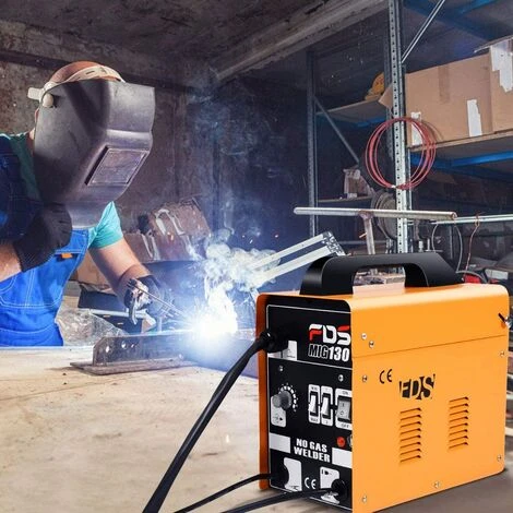 GOPLUS Poste à Souder, Soudage Electrique MIG 130 Tension 230V, Appareil De Soudage Professionnel, 30-120A Avec Masque Equipement De Soudage (Orange) 4 GOPLUS Poste à Souder, Soudage Electrique MIG 130 Tension 230V, Appareil De Soudage Professionnel, 30-120A Avec Masque Equipement De Soudage (Orange) – Image 4