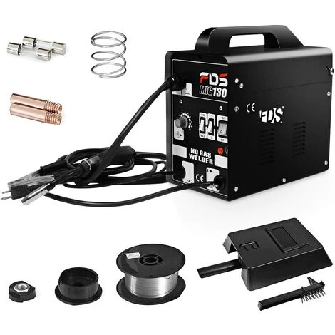 GOPLUS Poste à Souder, Soudage Electrique MIG 130 Tension 230V, Appareil De Soudage Professionnel, 30-120A Avec Masque Equipement De Soudage (Noir) 2 GOPLUS Poste à Souder, Soudage Electrique MIG 130 Tension 230V, Appareil De Soudage Professionnel, 30-120A Avec Masque Equipement De Soudage (Noir) – Image 2