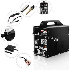 GOPLUS Poste à Souder, Soudage Electrique MIG 130 Tension 230V, Appareil De Soudage Professionnel, 30-120A Avec Masque Equipement De Soudage (Noir) 8 GOPLUS Poste à Souder, Soudage Electrique MIG 130 Tension 230V, Appareil De Soudage Professionnel, 30-120A Avec Masque Equipement De Soudage (Noir) -Soudure à l'arc Soldes 60909034 4