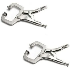 MACARON Lot De 2 Colliers De Serrage De Avec Patins Pivotants En Acier Pince étau De Soudage(170*85*15mm)LO-Ron