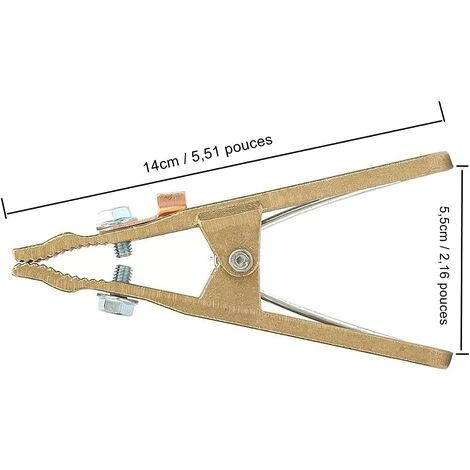 LLOVE Pinces De Terre, Pince De Terre à Souder Au Sol En Laiton 300A En Forme De A, Pour Machine à Souder Pour Divers Types D'équipements De Soudage 2 LLOVE Pinces De Terre, Pince De Terre à Souder Au Sol En Laiton 300A En Forme De A, Pour Machine à Souder Pour Divers Types D'équipements De Soudage – Image 2