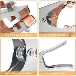 LLOVE Pince De Masse, Pince Soudure, 1 Pince De Terre De Soudage, Fait De Fer + Laiton, Solide Et Durable, Matériel De Soudage Professionnel 7 LLOVE Pince De Masse, Pince Soudure, 1 Pince De Terre De Soudage, Fait De Fer + Laiton, Solide Et Durable, Matériel De Soudage Professionnel -Soudure à l'arc Soldes 64871634 3