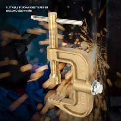 OSQI Pince De Terre De Soudage, Matériau En Laiton 500A Pince De Terre De Soudage Au Sol Classique En Forme De G Pour Machine à Souder, Pince De Terre C -Soudure à l'arc Soldes 65507161 5