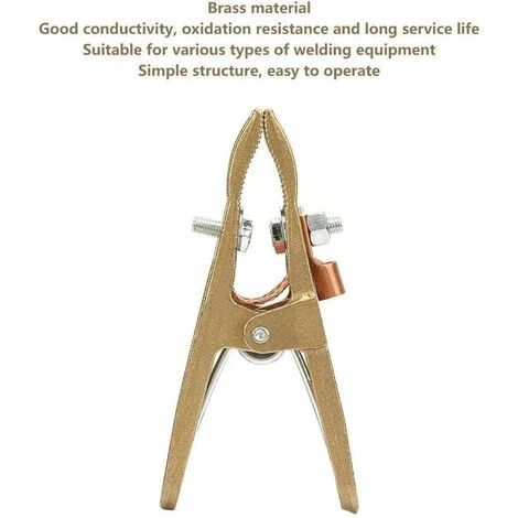 TINOR Laiton Pince De Masse, Pince De Terre à Souder Pour Souduremise à La Terre De Câble Pour La Machine De Soudure (500A) 2 TINOR Laiton Pince De Masse, Pince De Terre à Souder Pour Souduremise à La Terre De Câble Pour La Machine De Soudure (500A) – Image 2