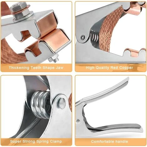 TINOR Pince De Masse, Pince Soudure, 1 Pince De Terre De Soudage, Fait De Fer + Laiton, Solide Et Durable, Matériel De Soudage Professionnel, Pour La Plupart Des Machines à Souder (800A) 3 TINOR Pince De Masse, Pince Soudure, 1 Pince De Terre De Soudage, Fait De Fer + Laiton, Solide Et Durable, Matériel De Soudage Professionnel, Pour La Plupart Des Machines à Souder (800A) – Image 3