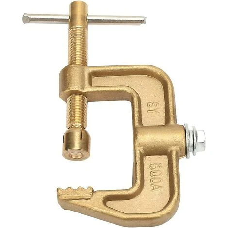 Cisea Pince De Terre De Soudage, Matériau En Laiton 500a Pince De Terre De Soudage Au Sol Classique En Forme De G Pour Machine à Souder, Pince De Terre C 1 Cisea Pince De Terre De Soudage, Matériau En Laiton 500a Pince De Terre De Soudage Au Sol Classique En Forme De G Pour Machine à Souder, Pince De Terre C