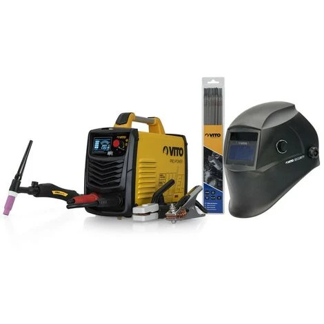 Poste A Souder Inverter Combiné ARC TIG 200A Torche TIG +12 Baguettes Ø 2.5 Mm + Cagoule Automatique + Mallette Luxe VITO 1 Poste A Souder Inverter Combiné ARC TIG 200A Torche TIG +12 Baguettes Ø 2.5 Mm + Cagoule Automatique + Mallette Luxe VITO