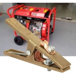 FLYME Pinces De Terre, Pince De Terre à Souder Au Sol En Laiton 300A En Forme De A, Pour Machine à Souder Pour Divers Types D'équipements De Soudage -Soudure à l'arc Soldes 67636726 5
