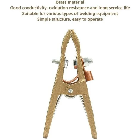 ENLENK Clips De Masse De Soudage, En Laiton Clips De Câble De Mise à La Terre Clips Pour La Construction De Machines à Souder (500A) 2 ENLENK Clips De Masse De Soudage, En Laiton Clips De Câble De Mise à La Terre Clips Pour La Construction De Machines à Souder (500A) – Image 2